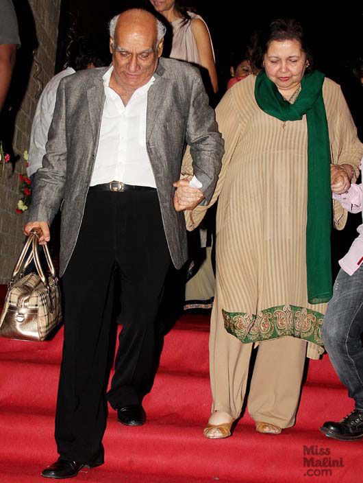 Yash Chopra with his wife, Pam Chopra