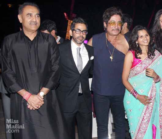 Shakti Kapoor with the bridal couple