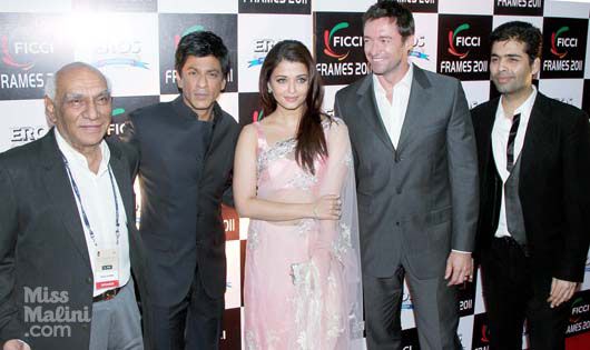 With Shah Rukh Khan, Aishwarya Rai Bachchan, Hugh Jackman and Karan Johar