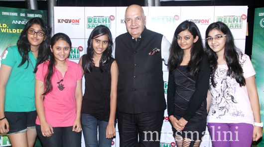 Prem Chopra with guests at the screening