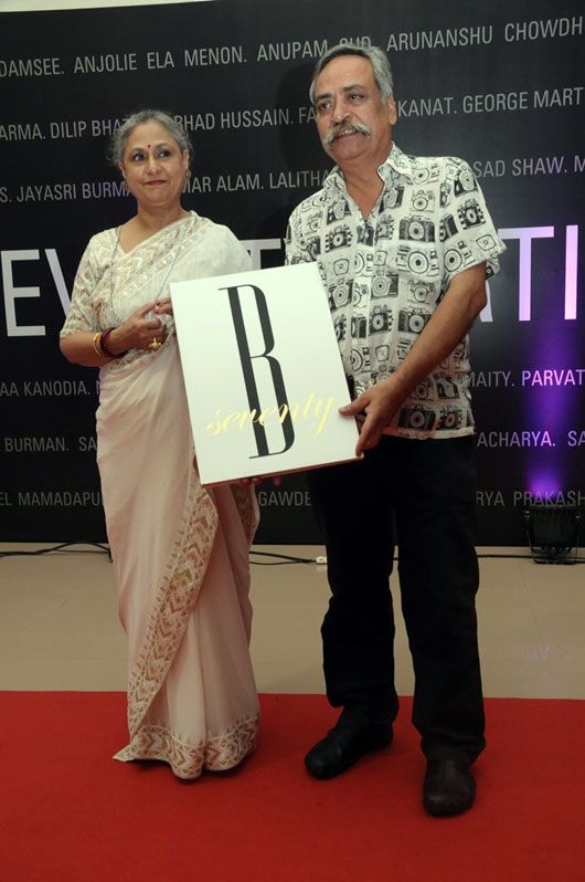 Jaya Bachchan & Piyush Pandey with the B Seventy book