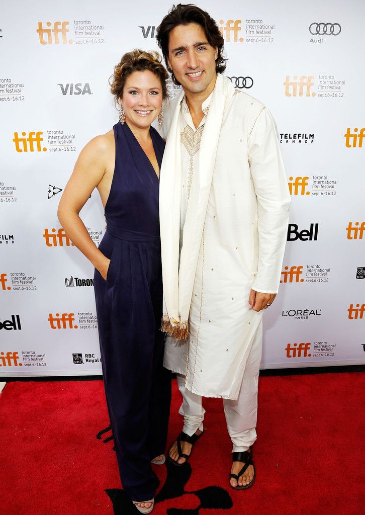 Justin Trudeau & Sophie Gregoire at the TIFF premiere of "Midnight's Children"