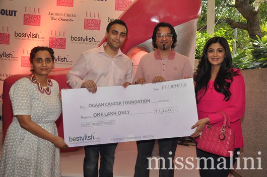 Chinmayee, Shailen Amin (Co-founder and CEO, beStylish.com), Abhishek Lal (Co-founder and director of merchandise), Shilpa Shetty