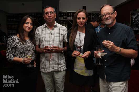 Catherine Gwynne, Anil Chopra, Cecilia Oldne and Steve Waters at Vinoteca by Sula