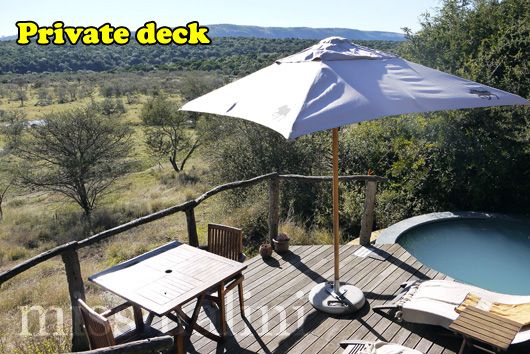 Private deck outside your room!