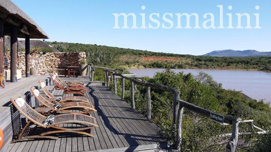 Outdoor deck at Pumba Water Lodge