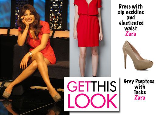 Get This Look: Priyanka Chopra in Flirty Zara Mini Dress