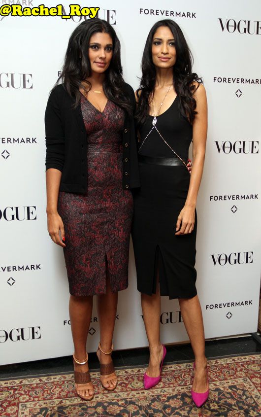 Rachel Roy with Krishna Somani wearing her design