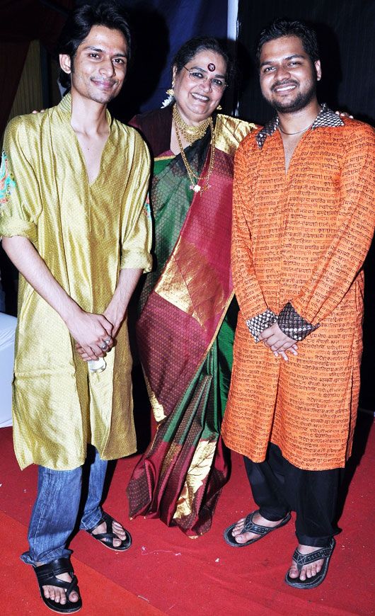 Roman Sen, Usha Uthup and Romeer Sen at DN Nagar Durga Pooja Celebrations