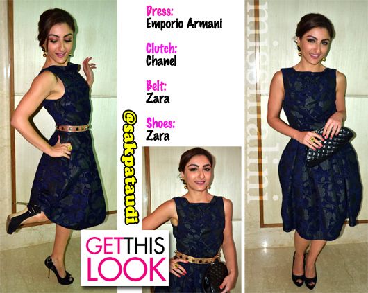 Get This Look: Soha Ali Khan in Emporio Armani, Chanel and Zara | MissMalini