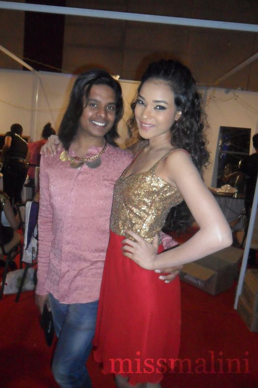 Designer Neelam Ashley with contestant Arlette Grao