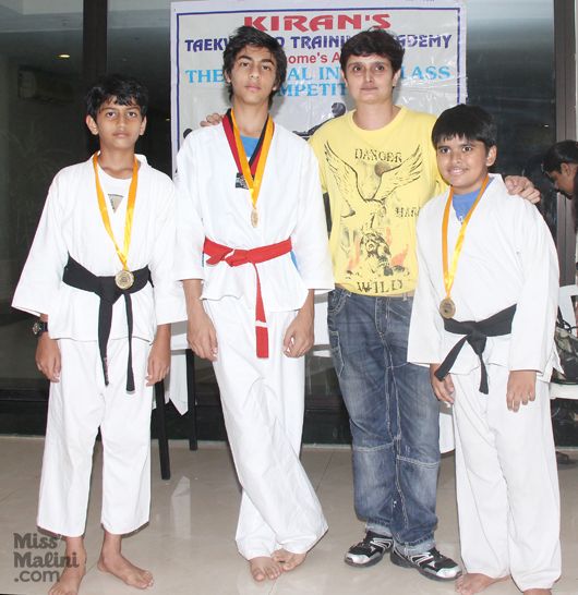 Shiv Panchal, Aryan Khan, Kiran Upadhyay (the instructor) and Malhar Acharya