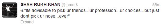 Shah Rukh's tweet