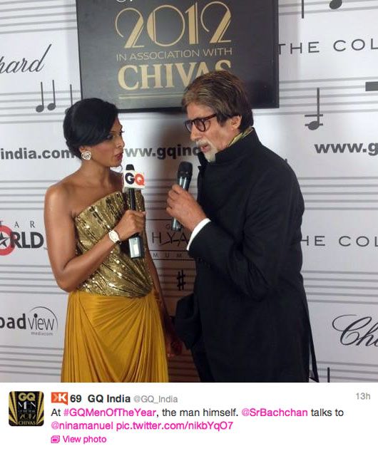 Nina Manuel and Amitabh Bachchan