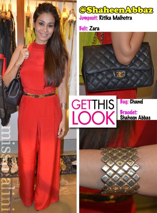 Get This Look: Shaheen Abbas in a Snazzy Red Jumpsuit