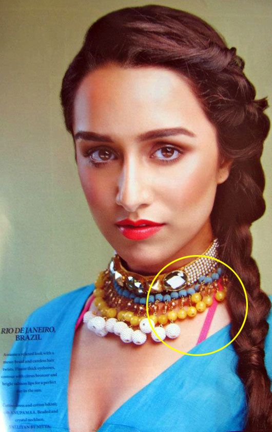 Shradha Kapoor wearing Valliyan by Nitya Arora’s pastel choker