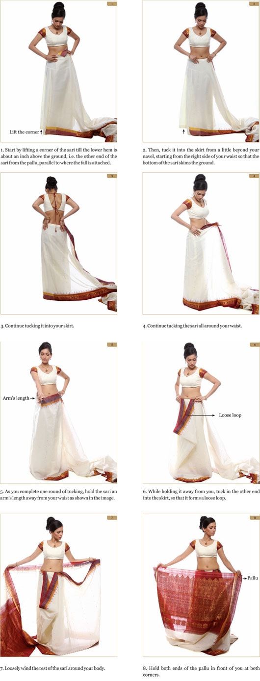 Saree draping step by step sale