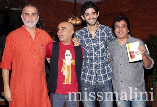 Minty Tejpal (red T'shirt) with Gaurav Kapoor and friends