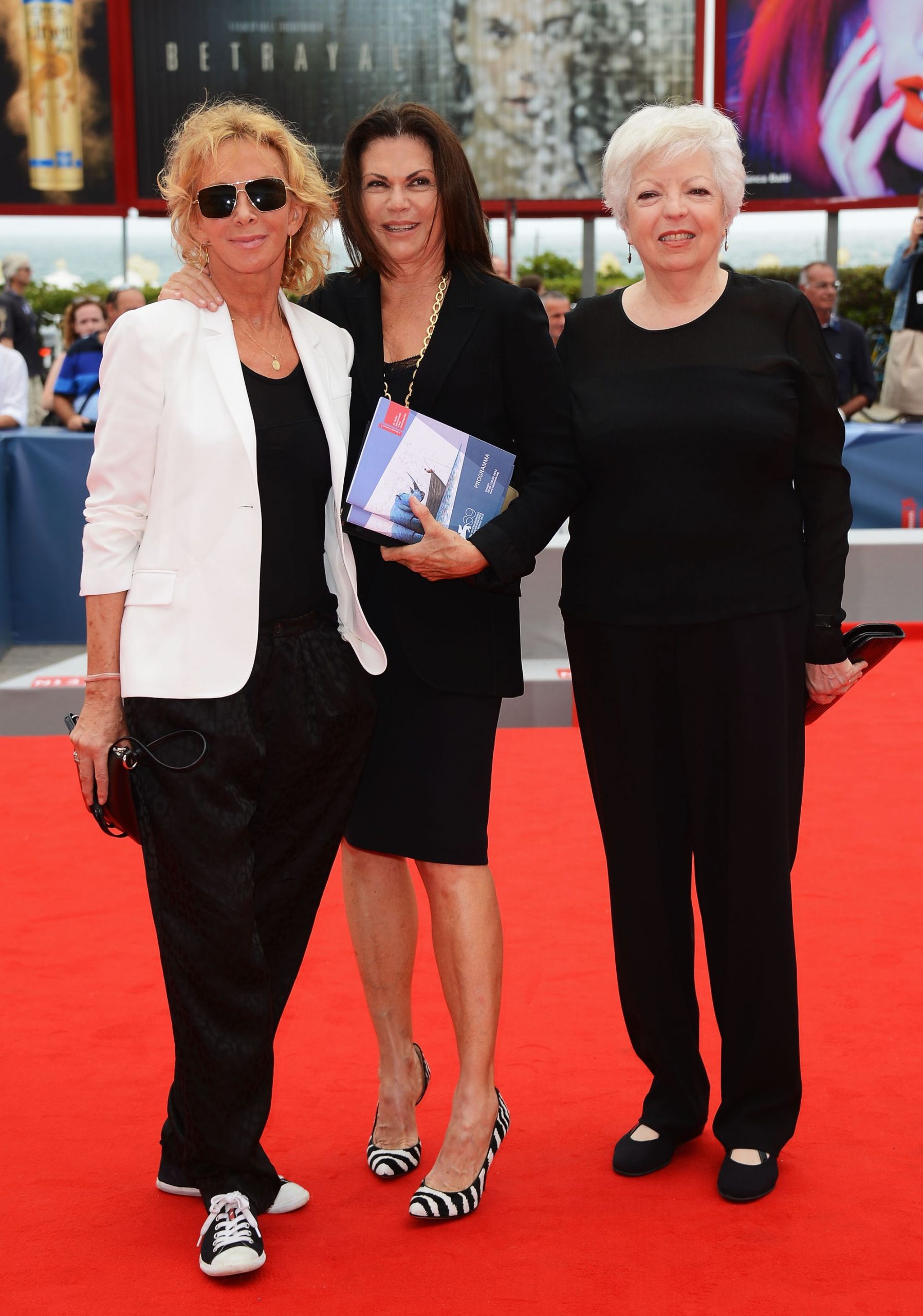 Trudie Styler, Colleen Atwood, Thelma Schoonmaker at the world restoration premiere of "Il caso Mattei/The Mattei Affair" at the 69th Venice International Film Festival (Photo courtesy | Gucci/Getty Images)