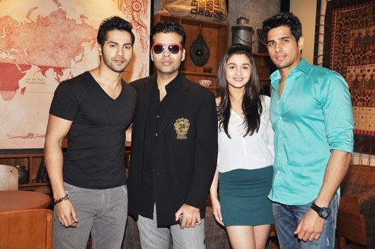 Varun Dhawan, Karan Johar, Alia Bhatt and Siddharth Malhotra