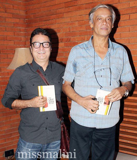 Vinay Pathak and Sudhir Mishra show off the book's cover