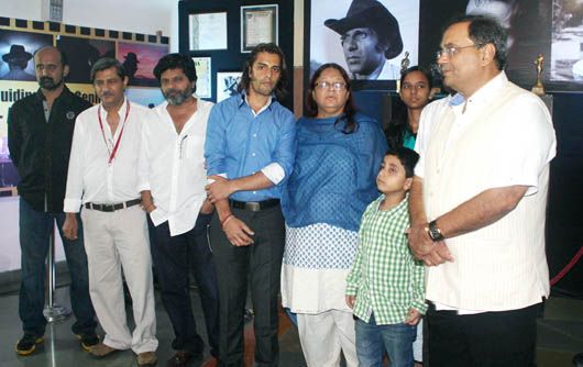 Subhash Ghai and guests at the exhibition