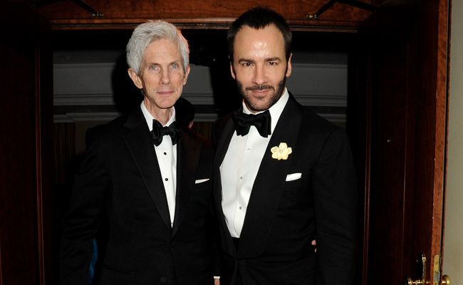 Richard Buckley and Tom Ford attend the BAFTA Soho House Grey Goose after party at the Grosvenor House Hotel on February 21, 2010 in London (Photo courtesy | Getty Images)