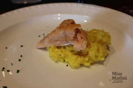 Salmon Fillet with Risotto Milanese