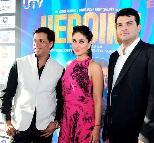 Madhur Bhandarkar, Kareena Kapoor, Siddharth Roy Kapur (photo courtesy | City1016 FM)