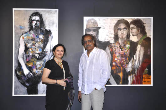 Kalpana Shah with artist Subash Awchat