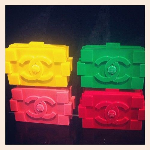 Chanel Coco Lego Clutch w/Tags - Black Clutches, Handbags - CHA43421