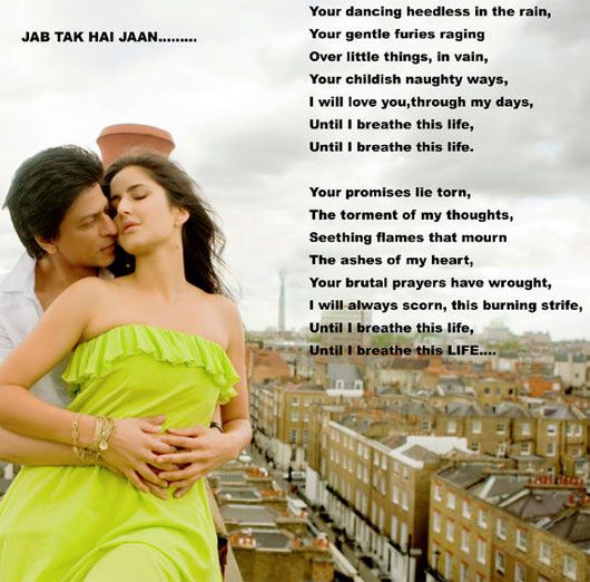 SRK's Jab Tak Hai Jaan translations