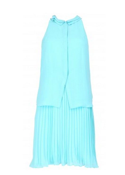 Aqua Blue Georgette 'School Dress' by Pernia Qureshi
