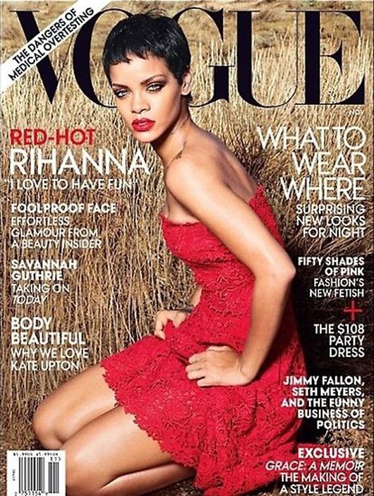 Rihanna on the cover of US Vogue's November 2012 issue