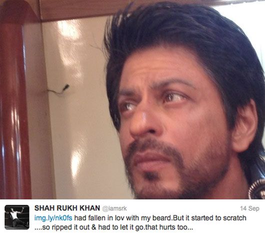 Spotted: Shah Rukh Khan at the Airport (Beard-Less!)