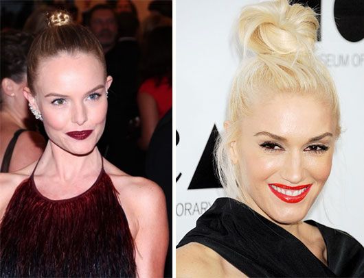 Kate Bosworth and Gwen Stefani rocking top knots