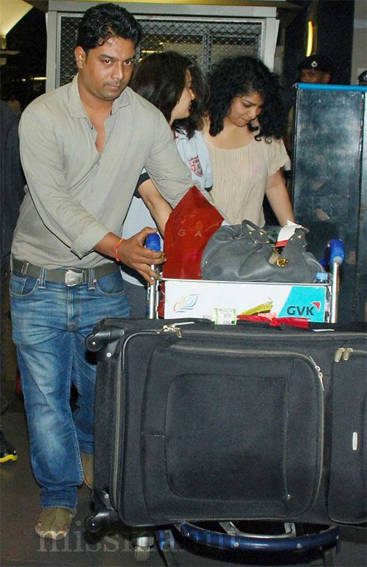Preity Zinta arrives at Mumbai's International airport