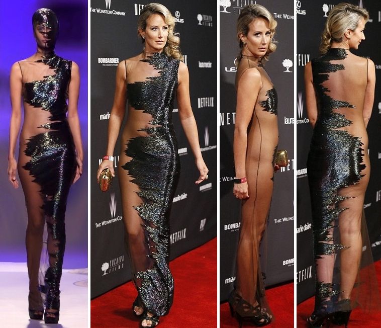 Lady Victoria Hervey in Gaurav Gupta Couture 2013 at The Weinstein Company & Netflix's 2014 Golden Globes after party