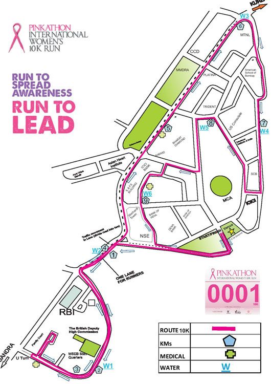 10 km route map