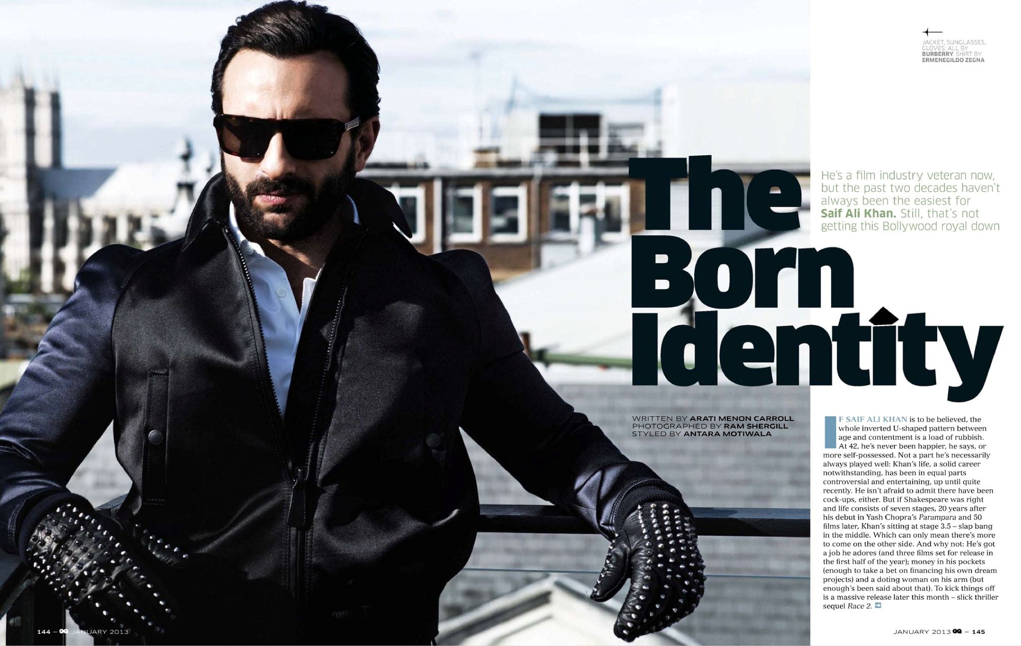 The Saif Ali Khan spread in GQ India's January 2013 issue