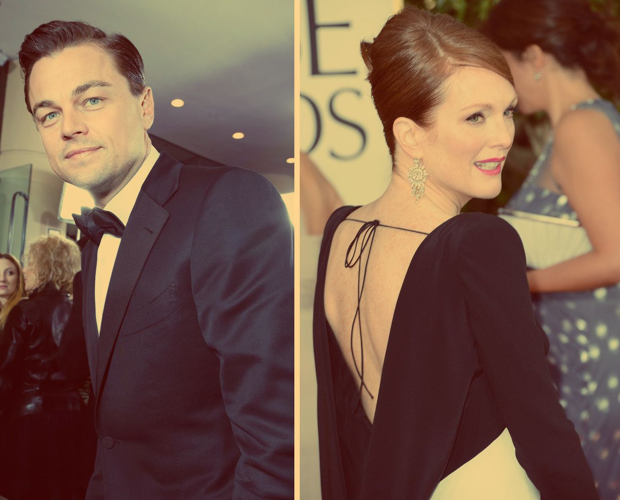 Leonardo Dicaprio & Julianne Moore in Tom Ford at the 70th Annual Golden Globe Awards