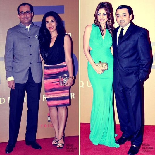 Vikram Shroff & Namrata Barua Shroff (left) and Tanaaz & Chirag Doshi (right) at the “EQUATION 2013 – A Fundraiser FOR EQUALITY” on March 1, 2013