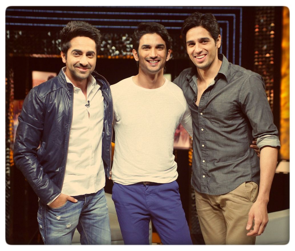 Ayushmann Khurrana, Sushant Singh Rajput and Sidharth Malhotra at The Front Row with Anupama Chopra