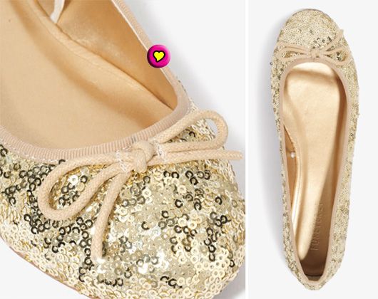 Forever 21 sequinned ballet flats