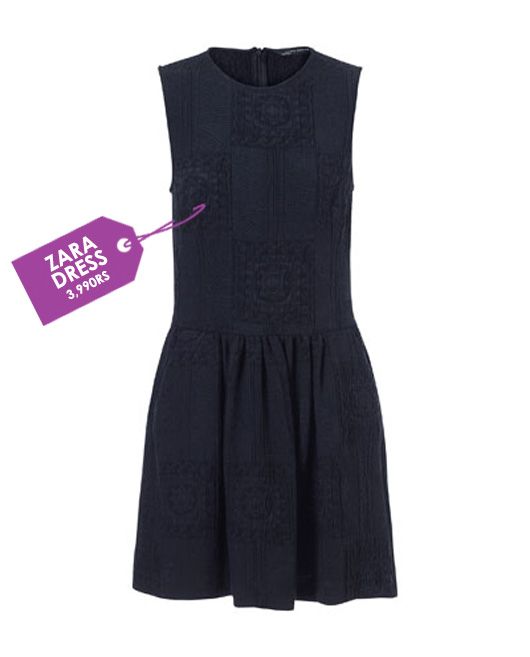 Zara Ruffle Jacquard Dress