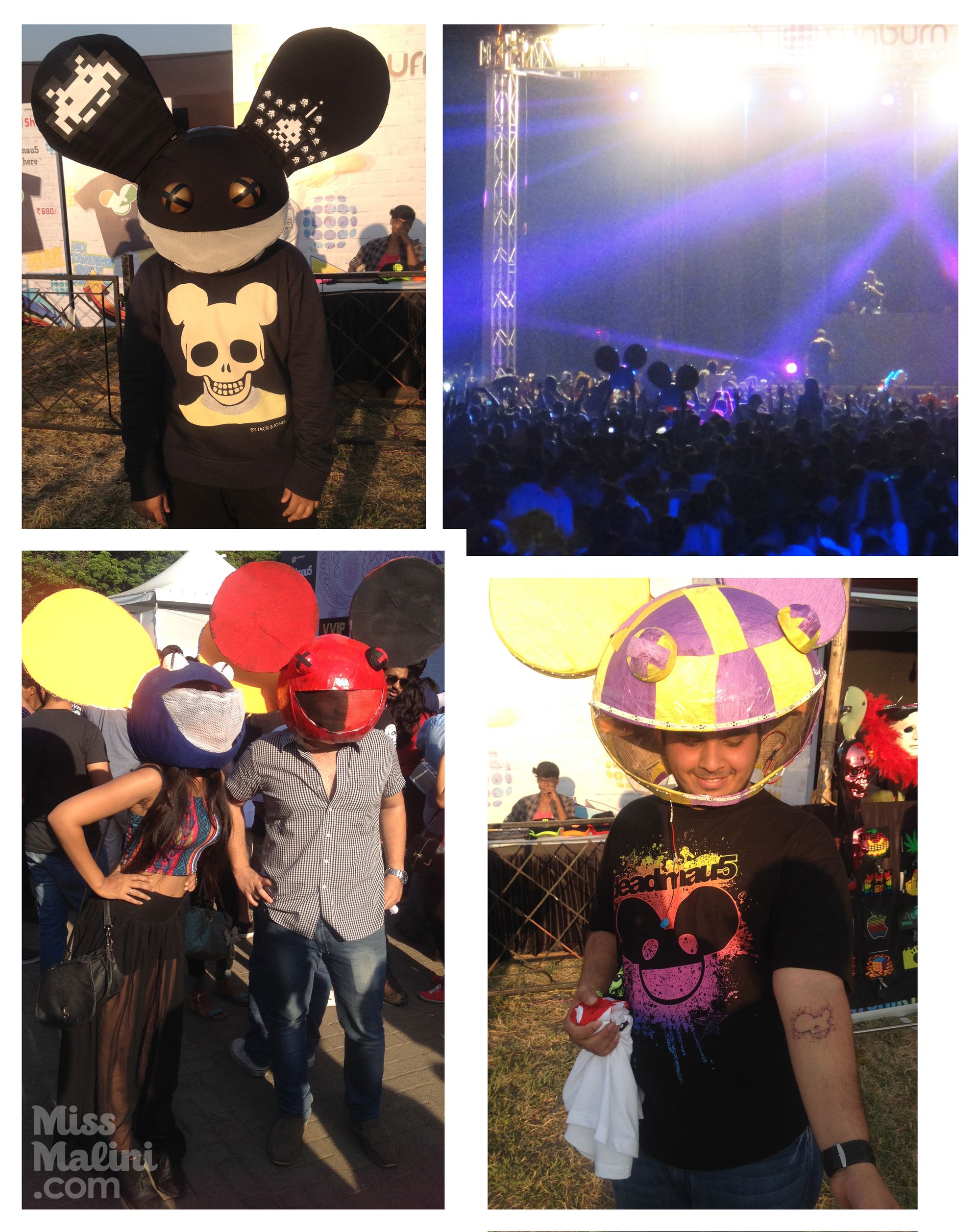 Fans show support by wearing the signature Mau5head