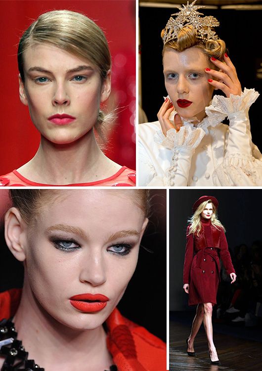 Red Lips- London Fashion Week A/W’13 (photo courtesy | yahoo.com)