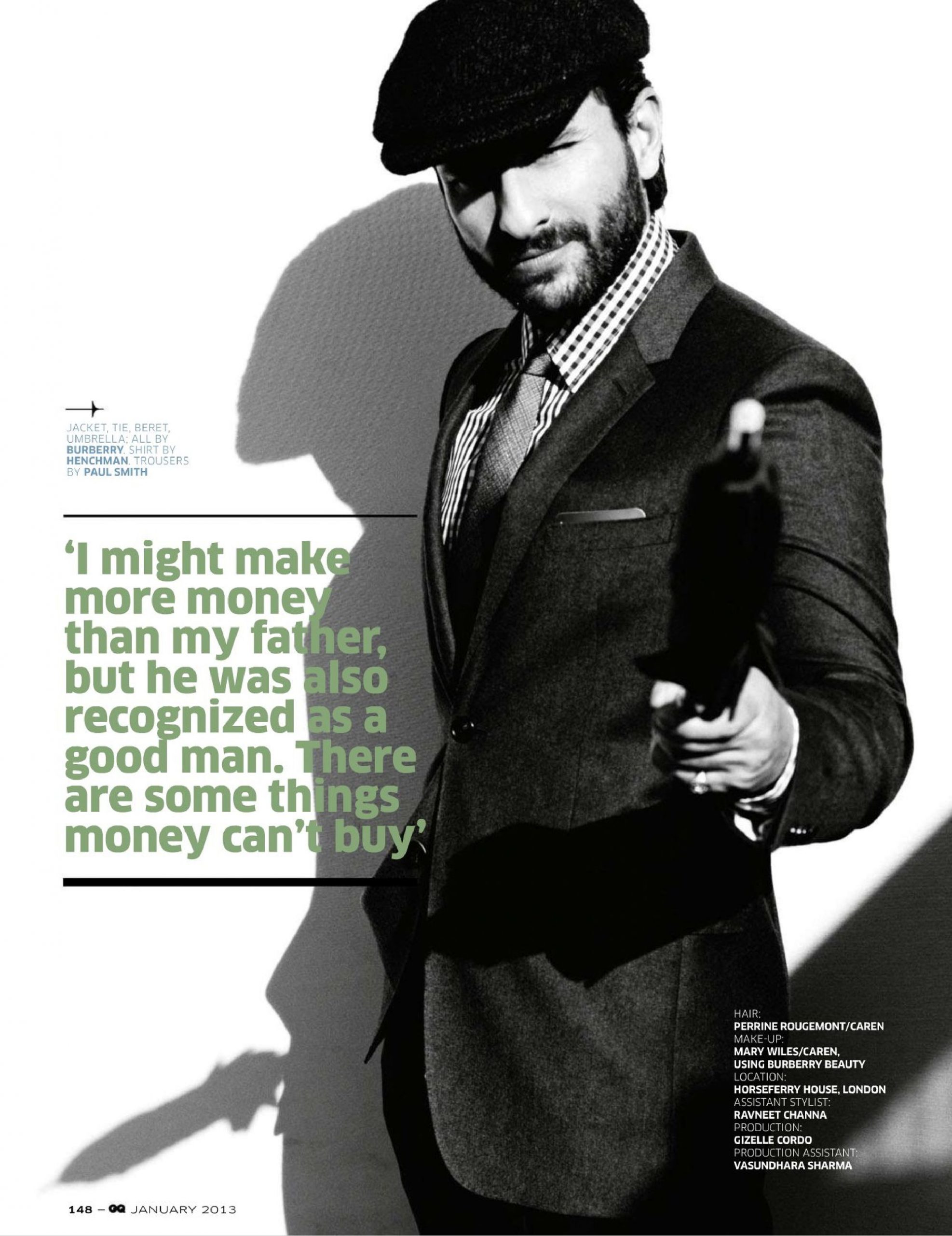 The Saif Ali Khan spread in GQ India's January 2013 issue