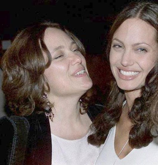 Marcheline Bertrand and daughter Angelina Jolie