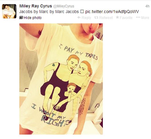 Miley Cyrus' tweet